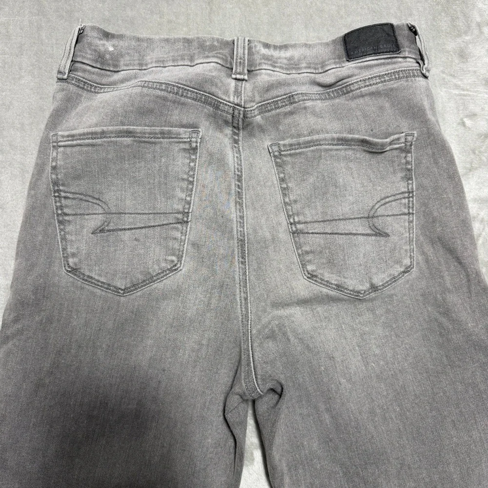 American Eagle Curvy Hi-Rise Jegging Womens 8 Short Grey Stretch Denim Jeans